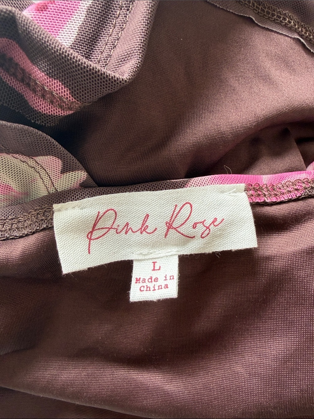 Women’s Brown Halter Top with Pink Floral Print NWOT - Picture 6 of 7
